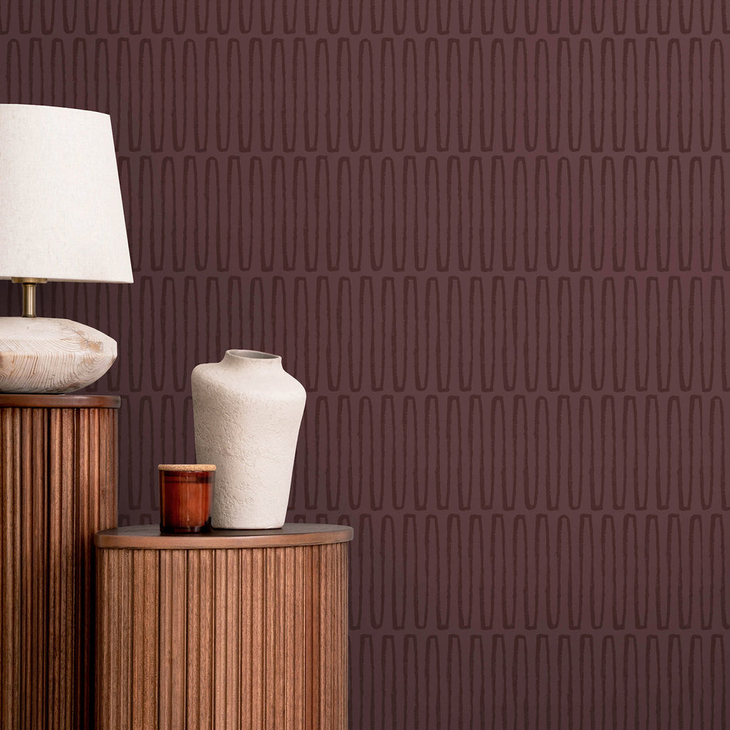 Lars Retro Wave Wallpaper wallpaper detail or room view