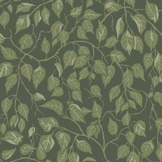 Hängbjörk Vine Wallpaper in Evergreen