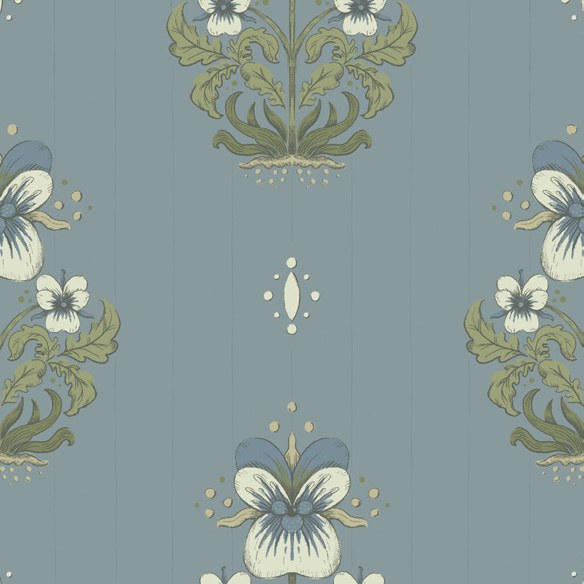 Gullvie White Pansies Wallpaper wallpaper