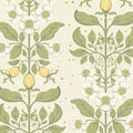 Rosa Green Floral Columns Wallpaper