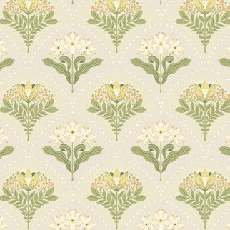 Maj Taupe Floral Damask Wallpaper wallpaper