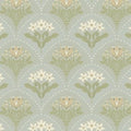Maj Floral Damask Wallpaper in Navy