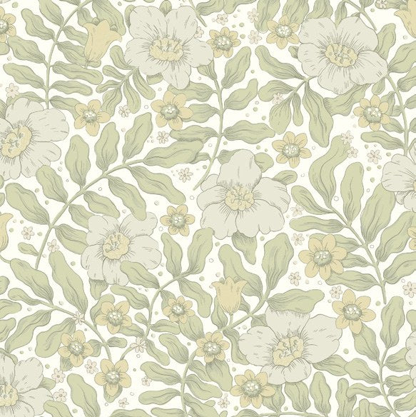 Maggan Jade Floral Trail Wallpaper wallpaper