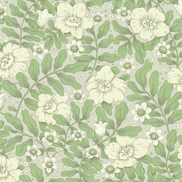 Maggan Floral Trail Wallpaper in Blue