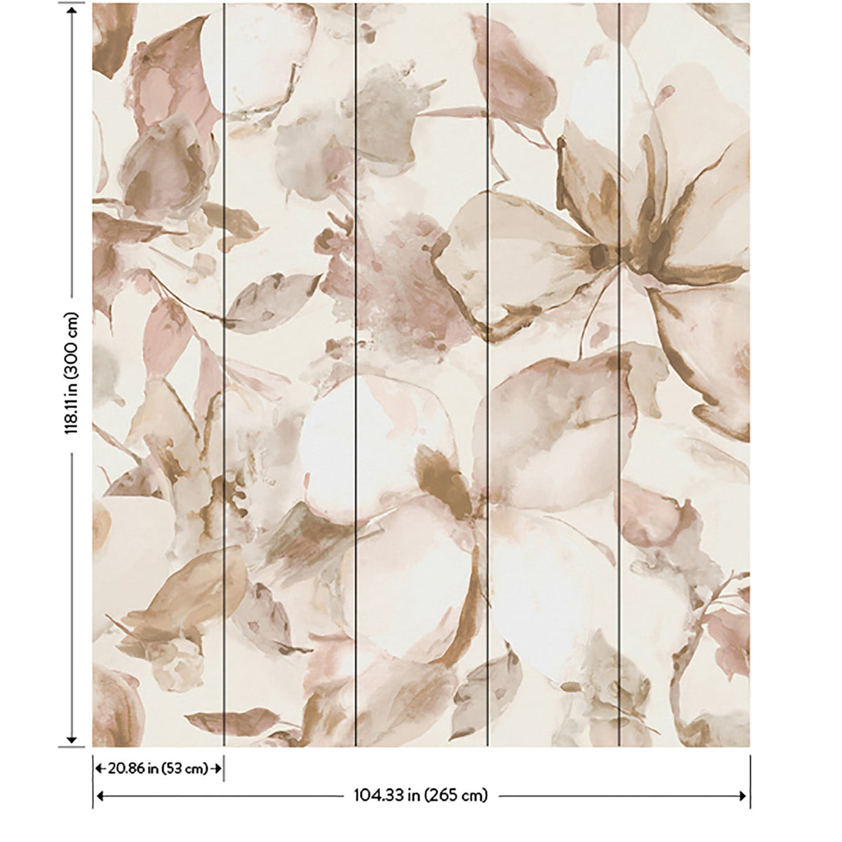 Florian Wall Mural wallpaper detail or room view
