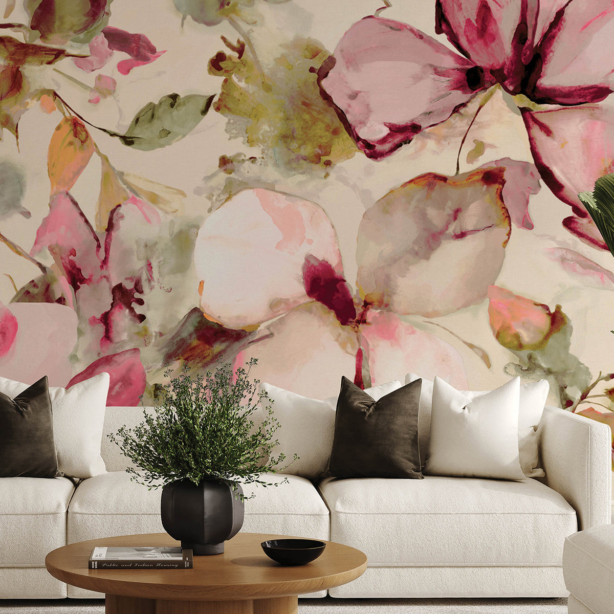 Florian Wall Mural wallpaper detail or room view