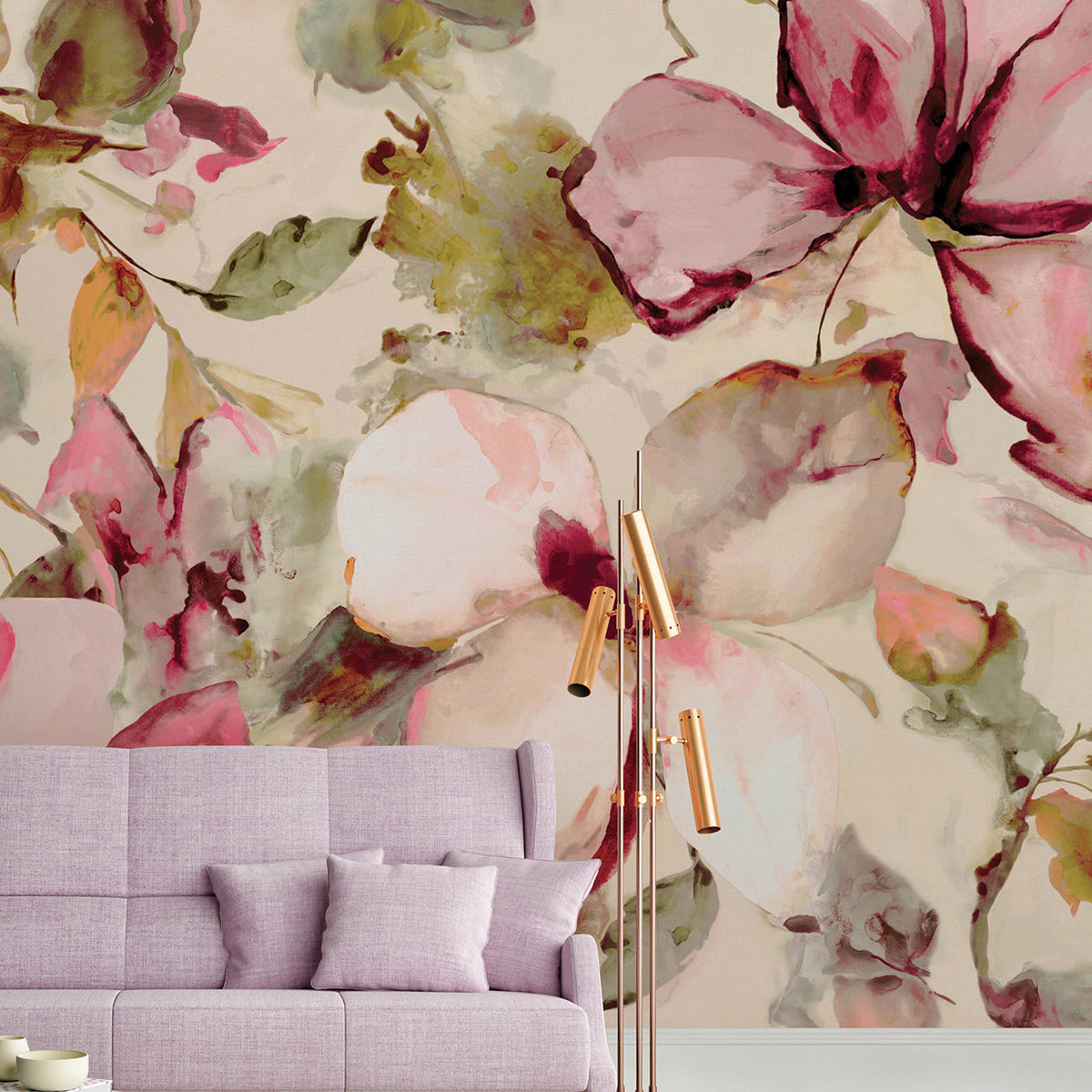 Florian Wall Mural wallpaper detail or room view