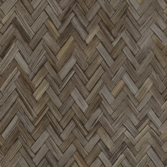 Ellery Herringbone Wallpaper in Beige