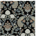 Plume Dynasty Black Wallpaper - AC9101