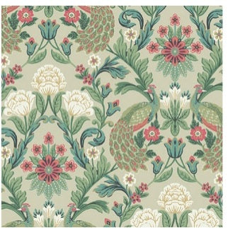 Plume Dynasty Taupe Wallpaper