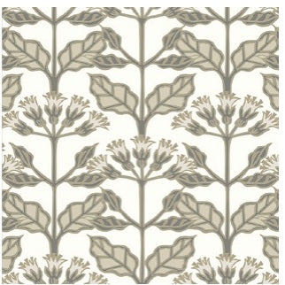 Tracery Blooms White Wallpaper - AC9114