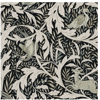 Woodland Tapestry Black Wallpaper