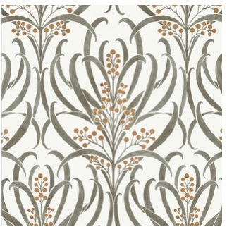 Calluna White & Taupe Metallic Wallpaper