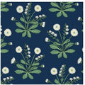 Meadow Flowers Navy & White Wallpaper - AC9151