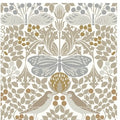 Butterfly Garden Wallpaper in White
