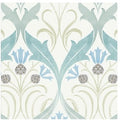 Pine Cone Ribbon Teal Wallpaper - AC9171