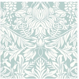 Lockwood Damask Light Blue Wallpaper - AC9192
