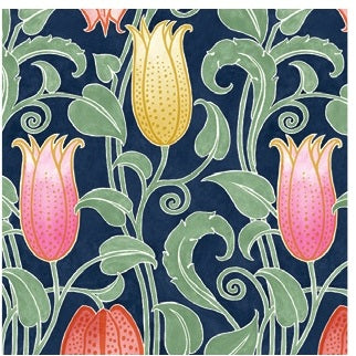 Canterbury Bells Navy Wallpaper - AC9203