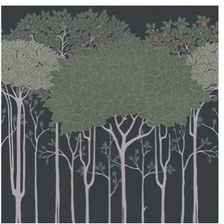 Oakwood Grove Wallpaper in Black