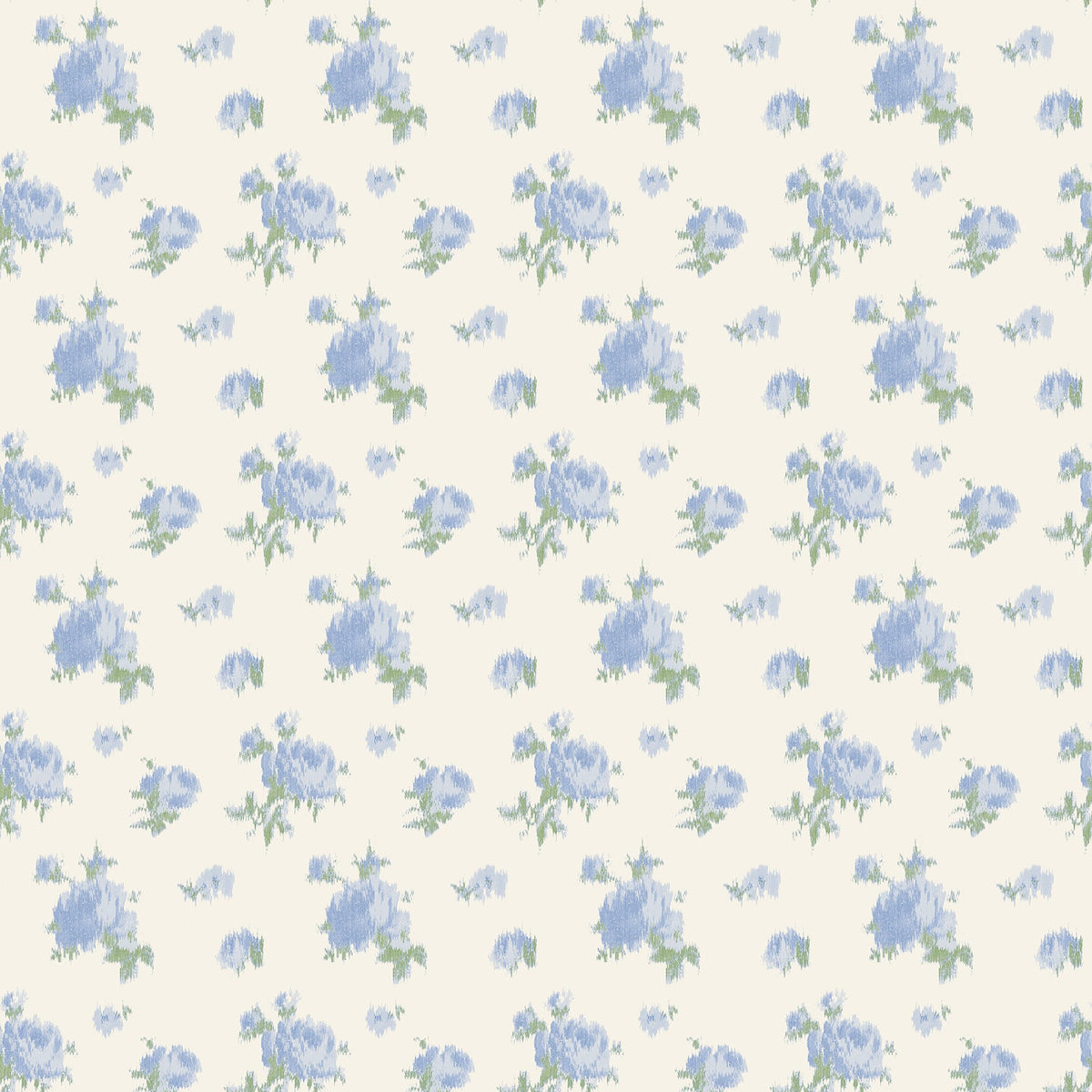 LoveShackFancy Ikat Rose Small Print Wallpaper in Blue
