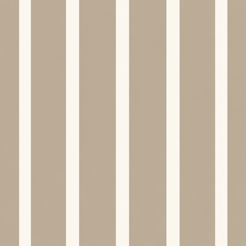 A repeating pattern of vertical stripes in warm taupe and off-white.