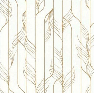 Elemental Thread White & Gold Wallpaper - DF3301