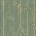 Elemental Thread Green & Gold Wallpaper - DF3306