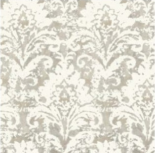 Velvet Crush Damask Soft Neutral & Pearl Wallpaper - DF3333