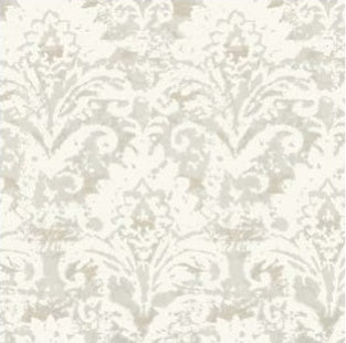 Velvet Crush Damask Cream & Pearl Wallpaper