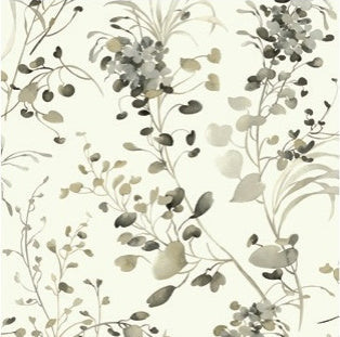 Spring Whispers Charcoal Wallpaper - DF3342
