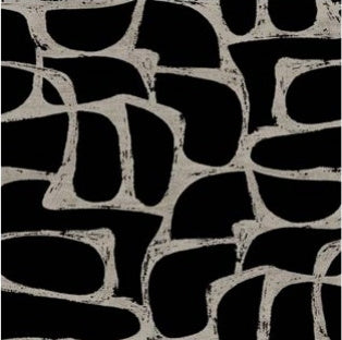 Craftsman Geometric Black Wallpaper - DF3352