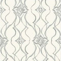 Pirouette White & Silver Wallpaper - DF3373