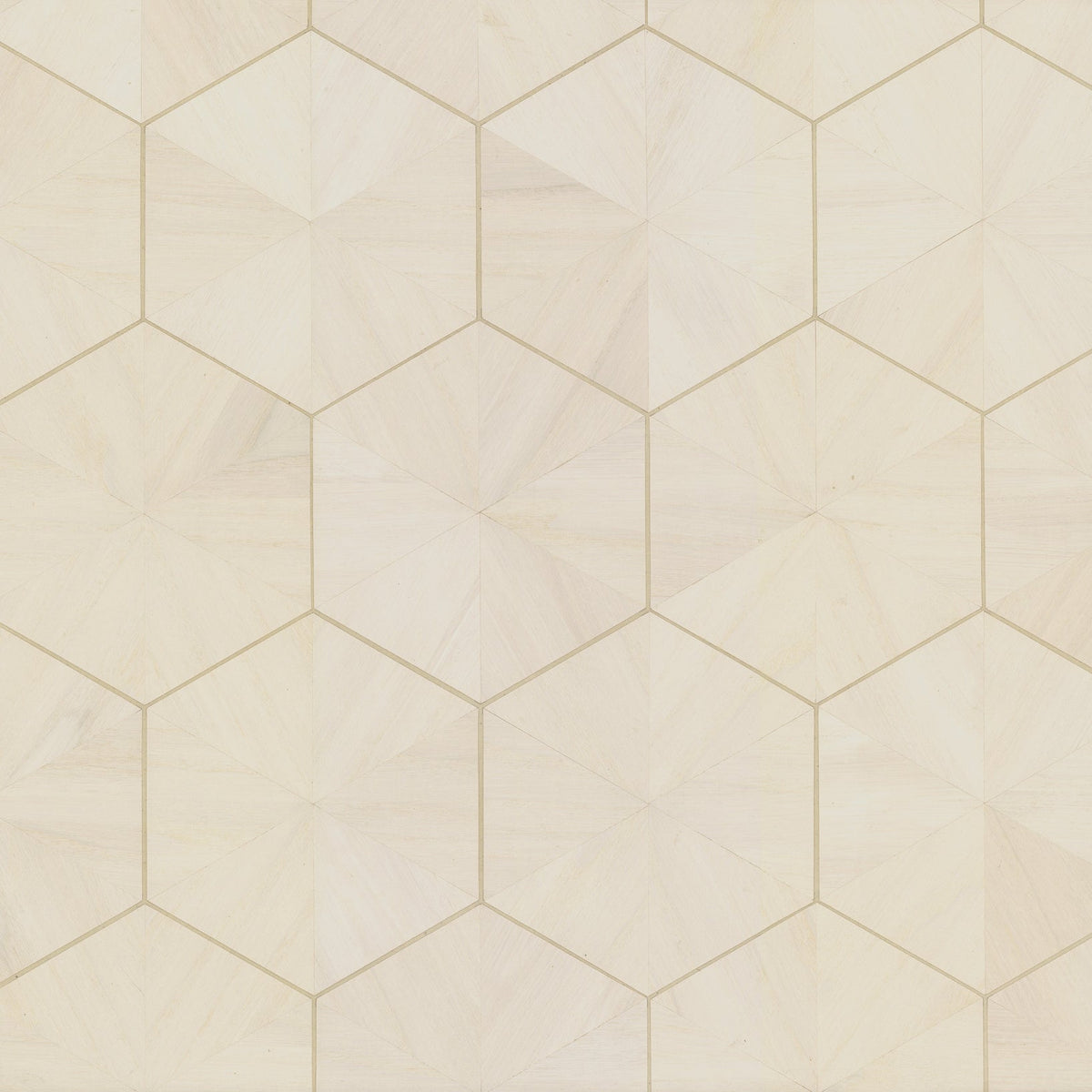 Hexagram Wood Veneer Wallpaper