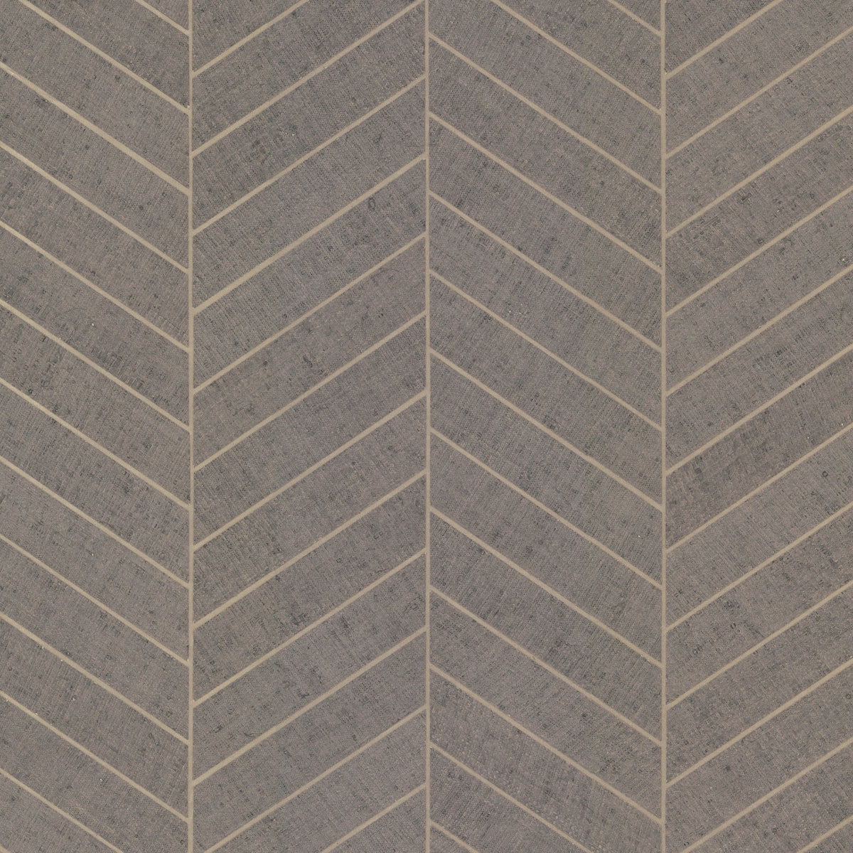 Atelier Herringbone Wallpaper in Grey