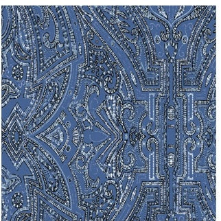 Ascot Damask Blue Wallpaper - HO2132