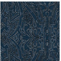 Dark Blue Ascot Damask Wallpaper - HO2133