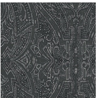 Ascot Damask Black Wallpaper - HO2134
