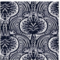 Lotus Palm Navy Wallpaper - HO2153