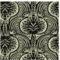 Lotus Palm Wallpaper in Off White & Black