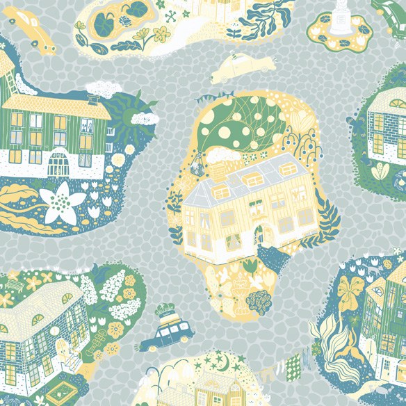 Staden Light Blue Wallpaper wallpaper