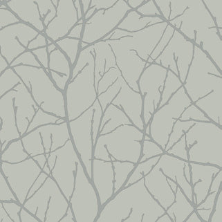 Trees Silhouette Eucalyptus & Silver Wallpaper - MD7124