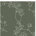 Magnolia Pine Branches Wallpaper - MF4735