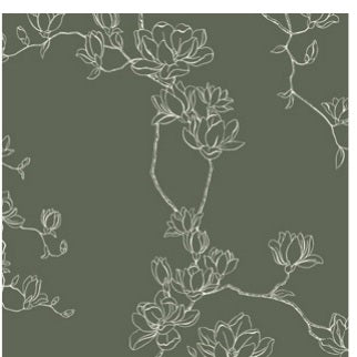 Magnolia Pine Branches Wallpaper - MF4735