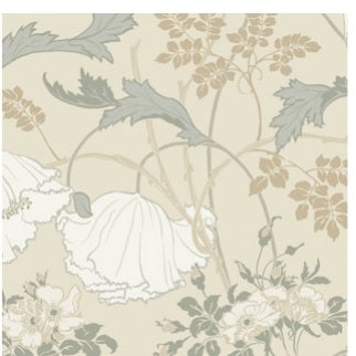 Gwendolyn Wallpaper in Ivory & Grey