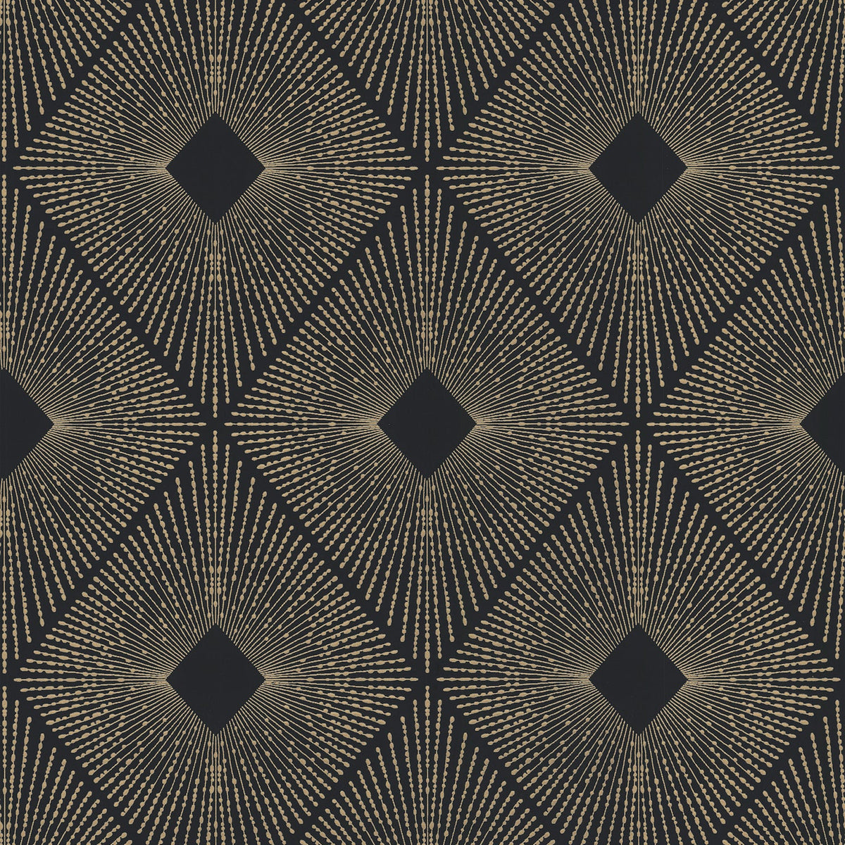 Harlowe Wallpaper in Black & Gold