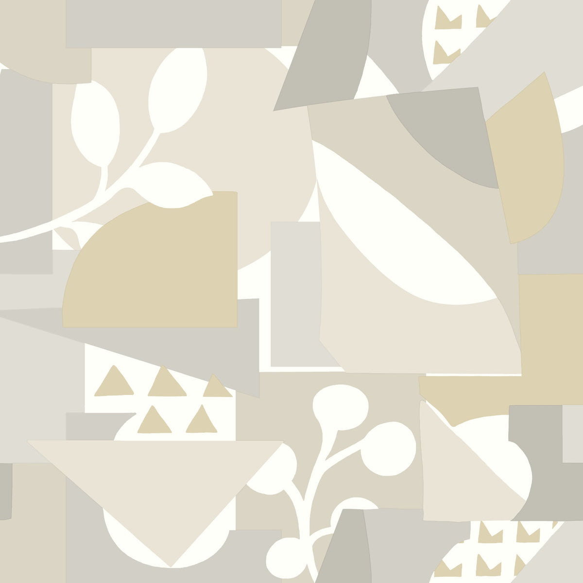 Cut Outs Wallpaper in Neutral Multi