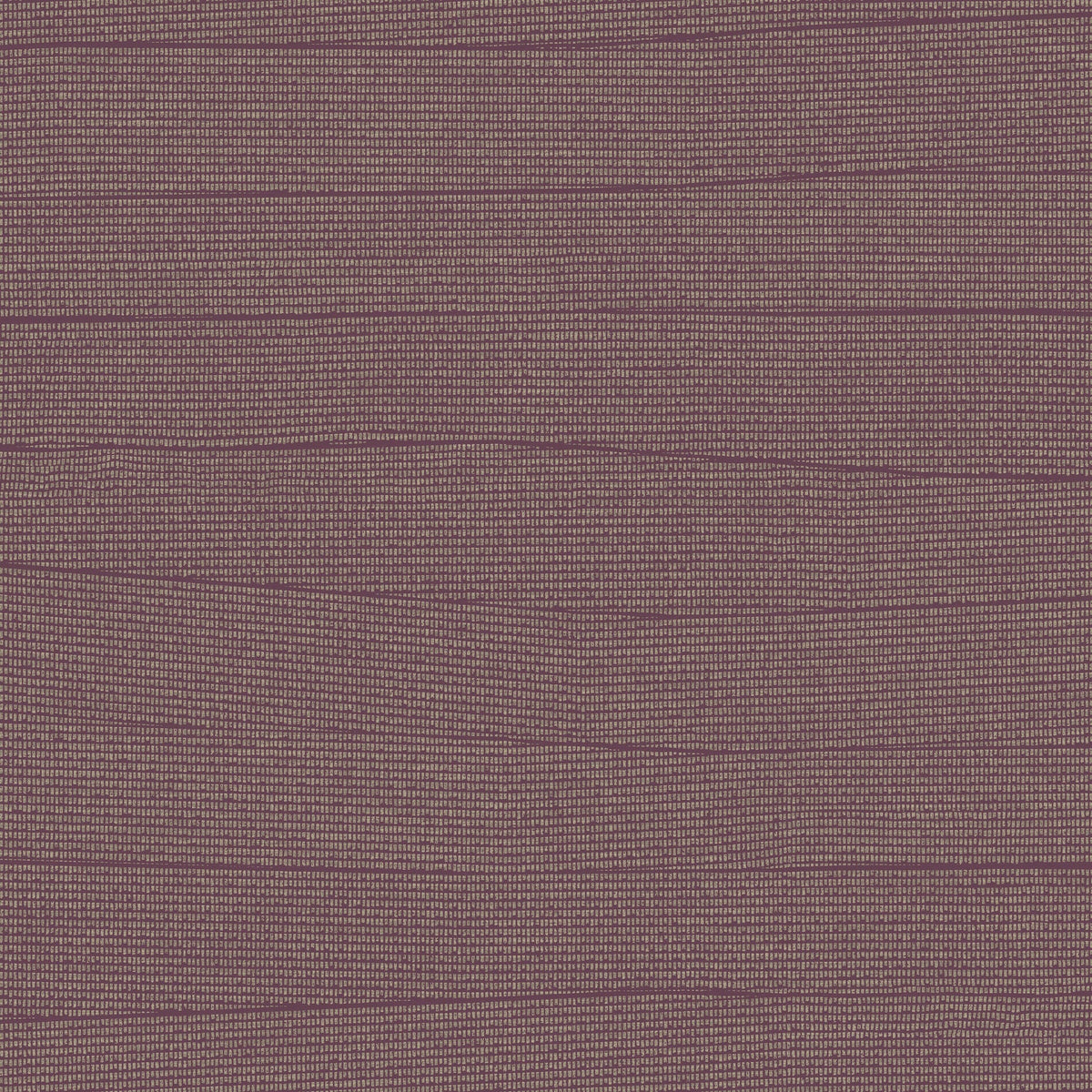 Natural Grid Wallpaper in Mulberry