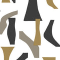 Modernist Peel & Stick Wallpaper in Black & Gold