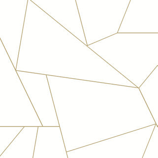Fractured Prism Gold Metallic Peel & Stick Wallpaper - PSW1064RL