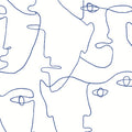 Pablo Portraits Peel & Stick Wallpaper in Blue